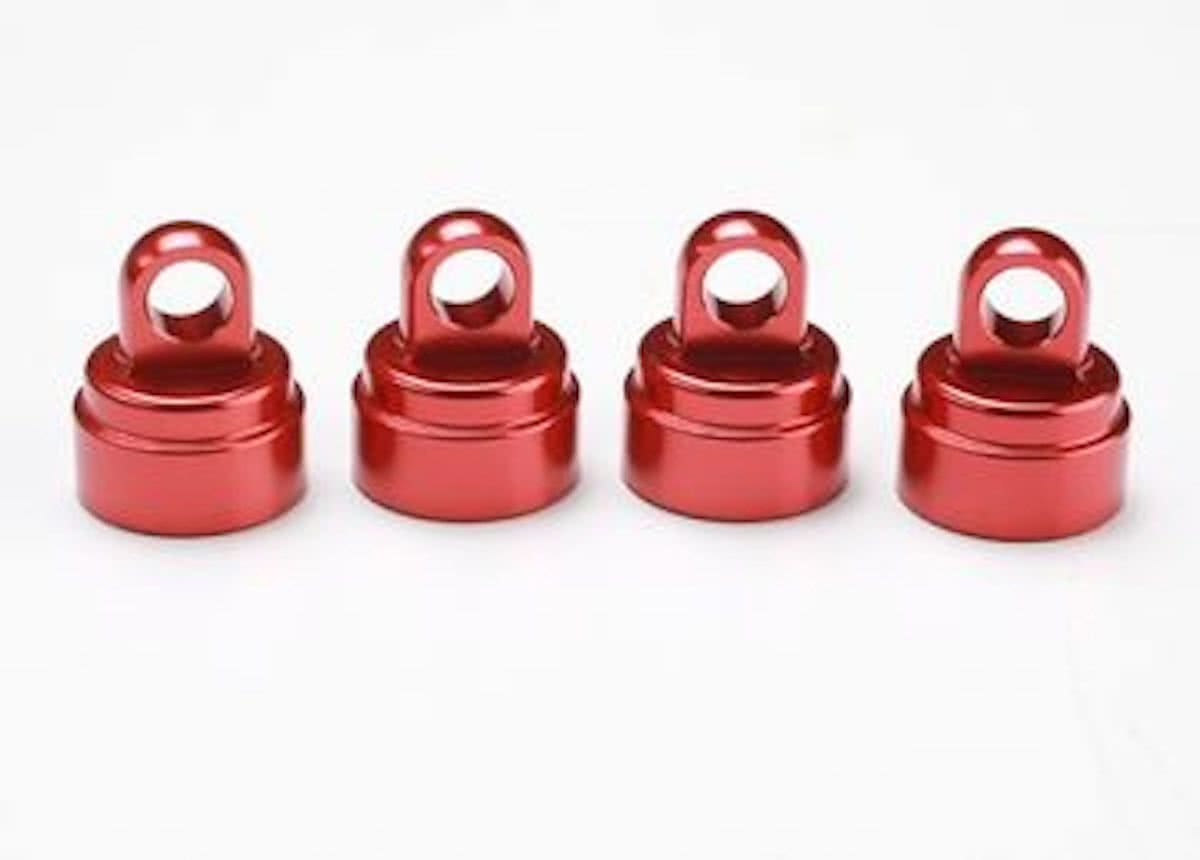 Shock caps Aluminium Red Anodized