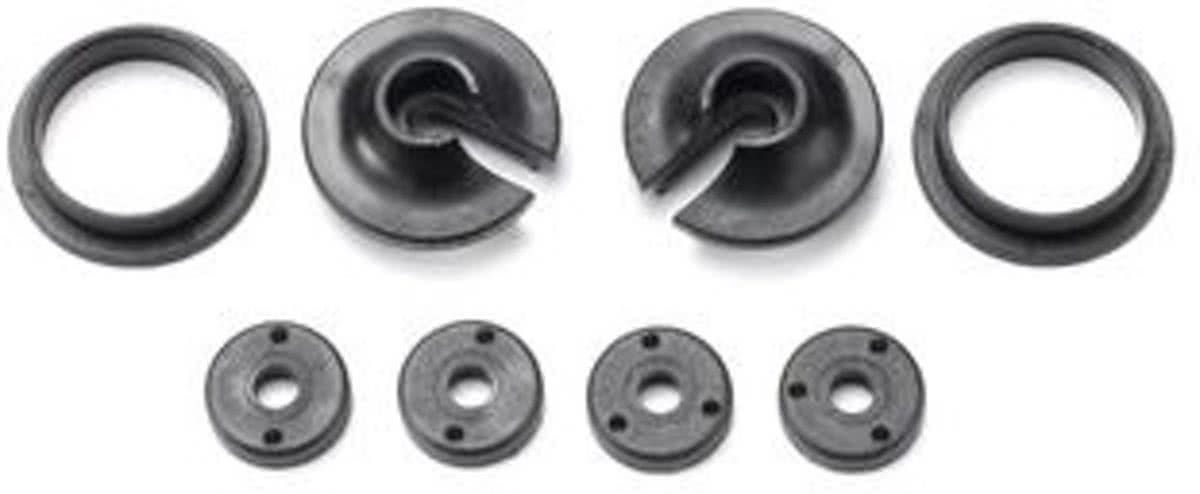 Spring retainers, upper & lower (2)/ piston head set (2-hole