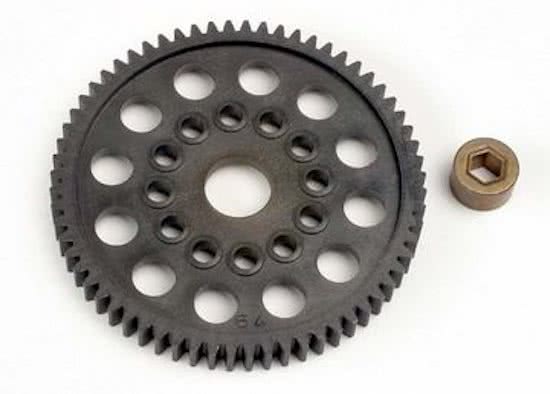 Spur gear (64-Tooth) (32-Pitch) w/bushing