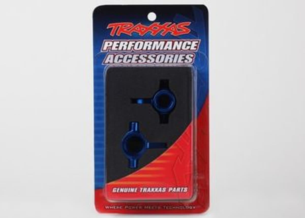 Steering blocks, 6061-T6 aluminum, left & right (blue-anodiz