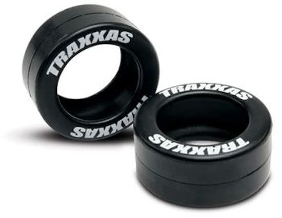 Tires, rubber (2) (fits Traxxas wheelie bar wheels)