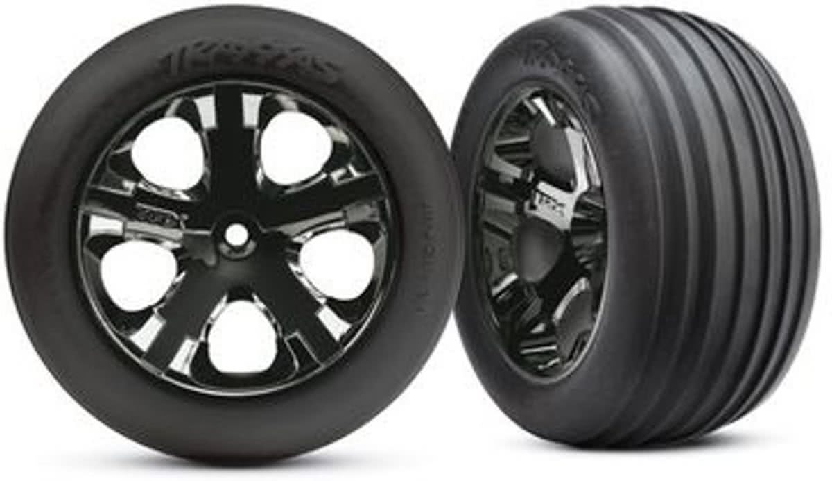 Tires & wheels, assembled, glued (2.8)(All-Star black chrome