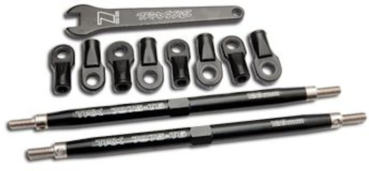 Toe links, Revo (Tubes 7075-T6 aluminum, black)(128mm, fits