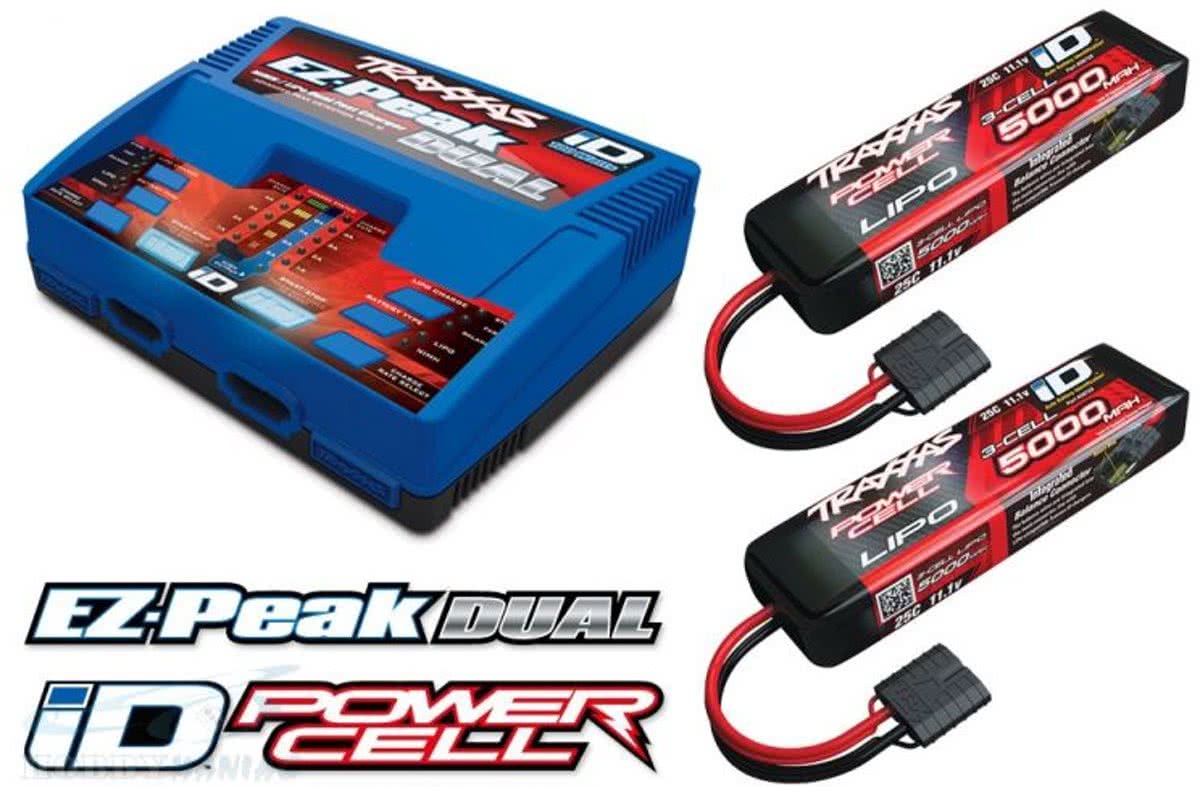   6S Combo Pack ID Duo Charger & 2X 11,1 5000 LiPo accus