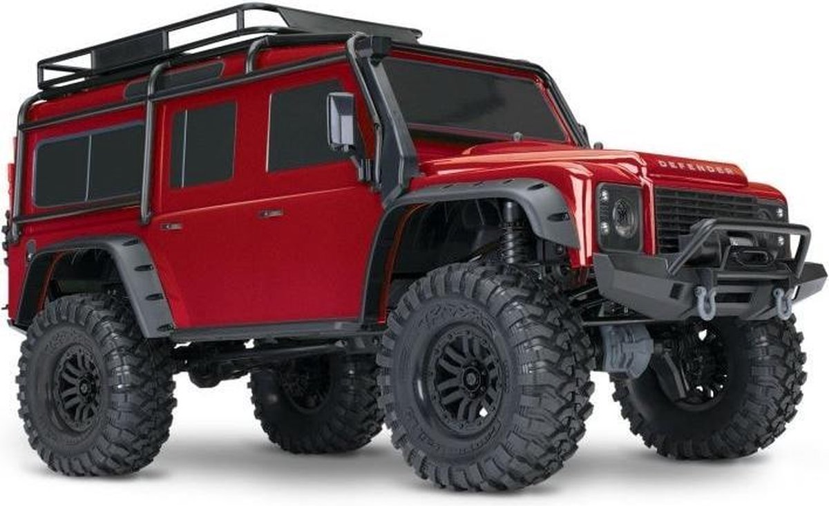 Traxxas Landrover Defender Rood Brushed RC auto Elektro Craw