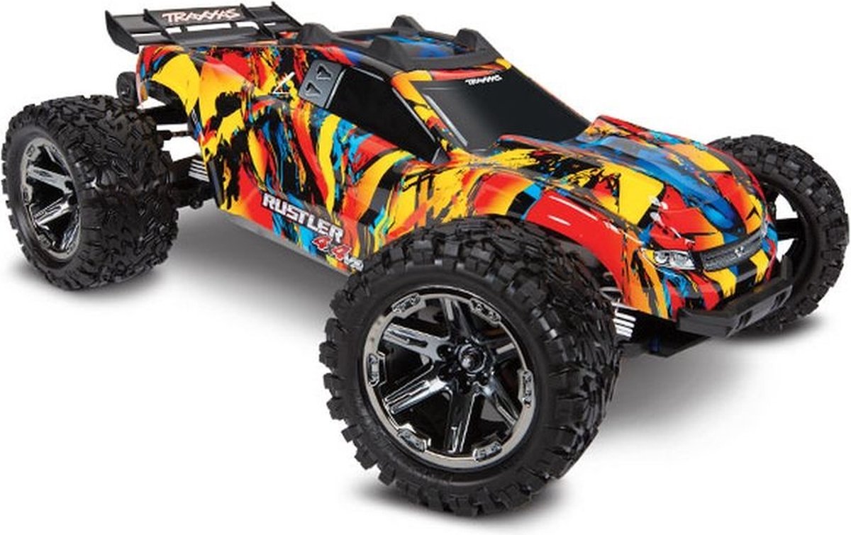 Traxxas Rustler 4x4 SOLAR FLARE, zonder accu/lader