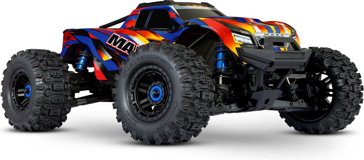 Traxxas Wide Maxx V2 1/10 4WD Brushless Electric Monster Truck, VXL-4S, TQi - Geel zonder accu en lader trxxs-winkel