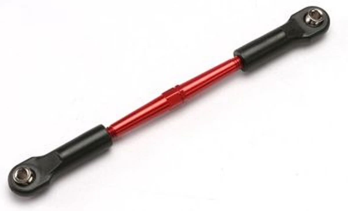 Turnbuckle, aluminum (red-anodized), front toe link, 61mm (1