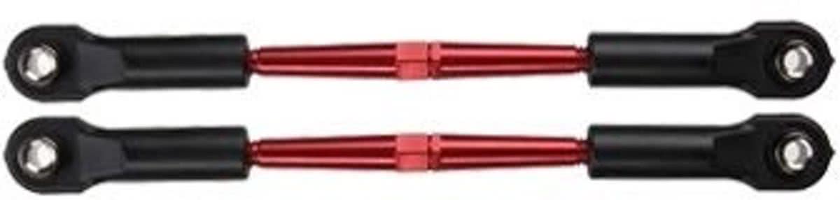 Turnbuckles, aluminum (red-anodized), toe links, 59mm (2) (a