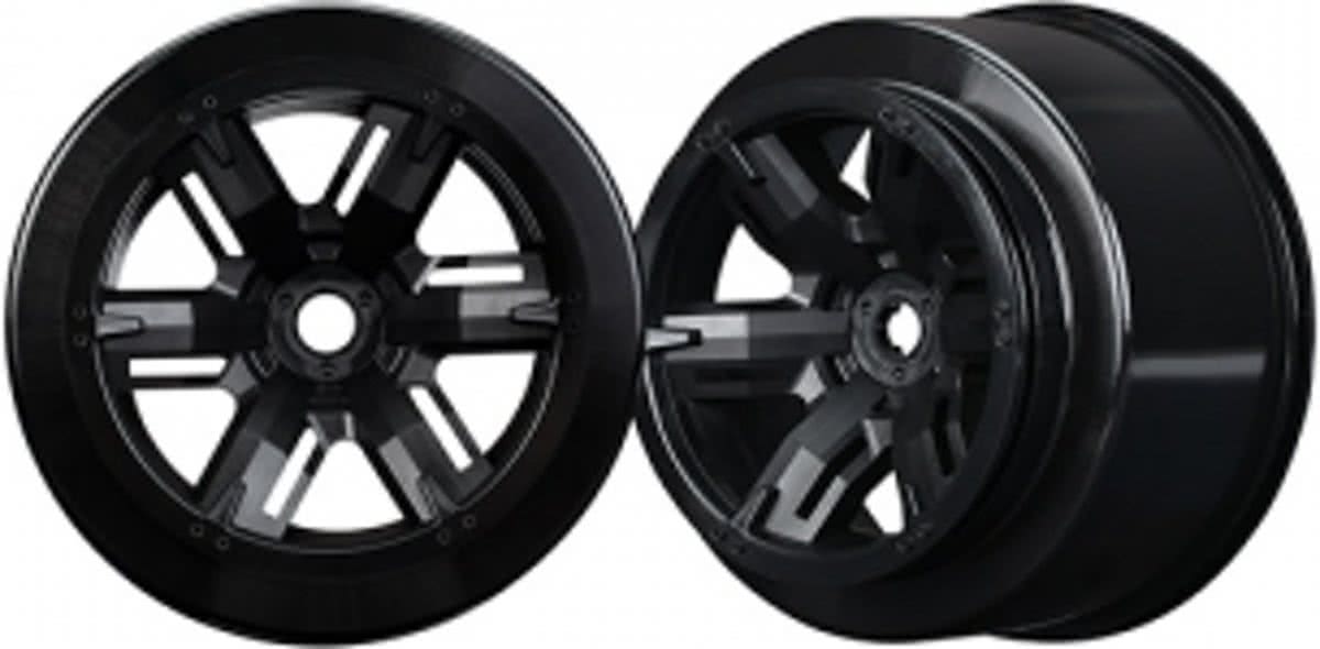 Wheels, X-Maxx, black (left and right)