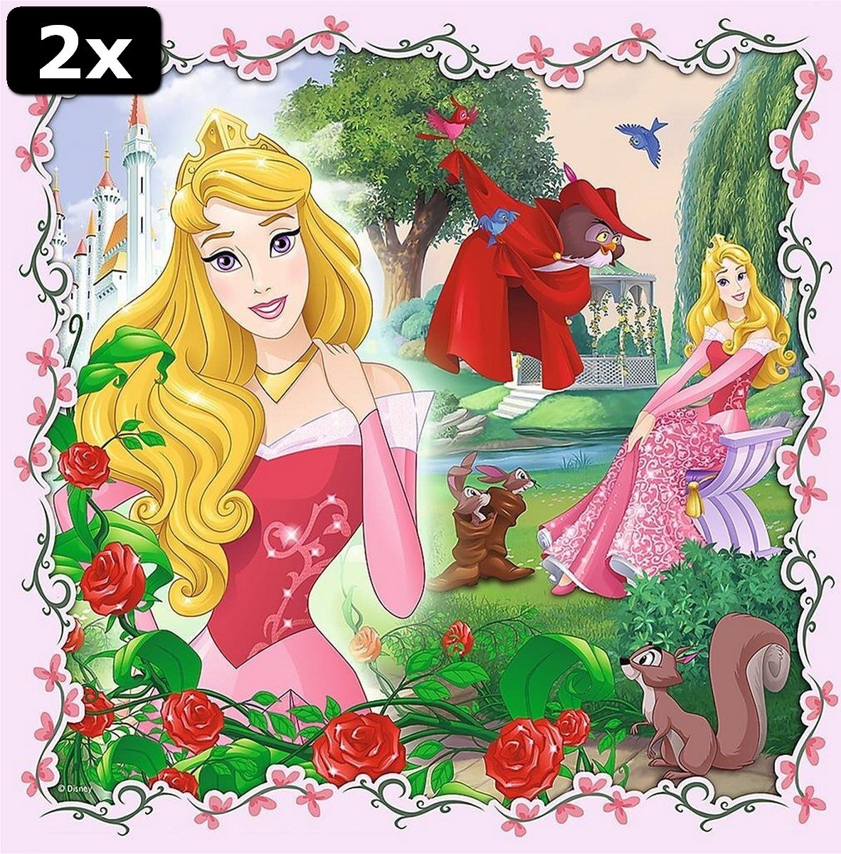 2x Trefl 3in1 Puzzel Disney Princess 20-50 Stukjes