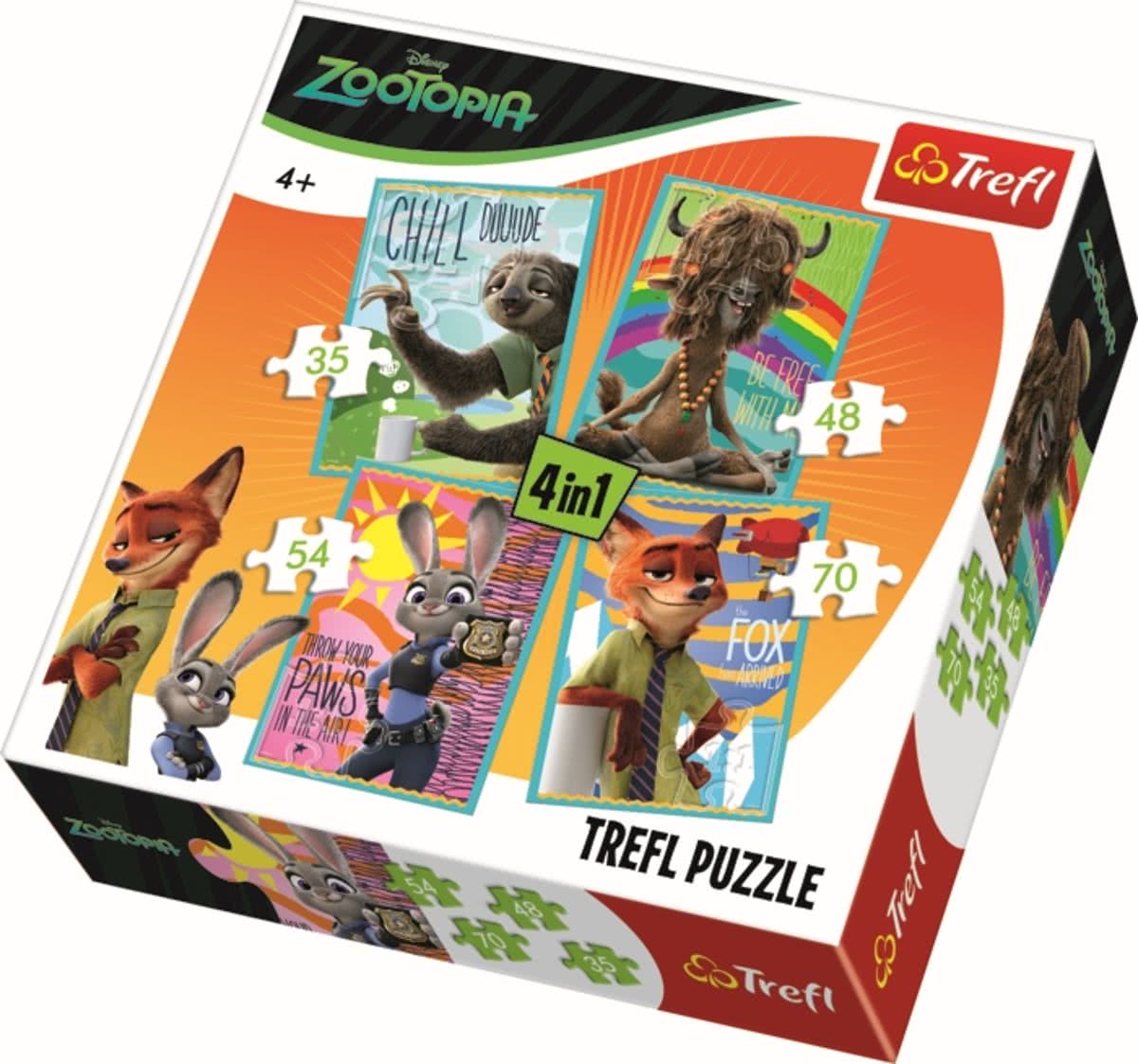 4 in 1 - Portraits / Disney Zootopia Legpuzzel