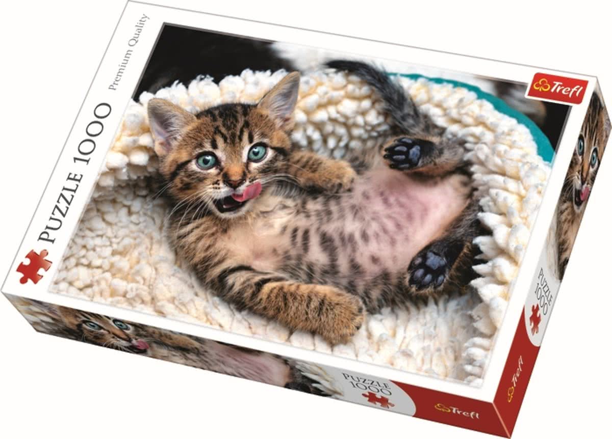 Cheerful kitten / Trefl - 1000 pcs Legpuzzel