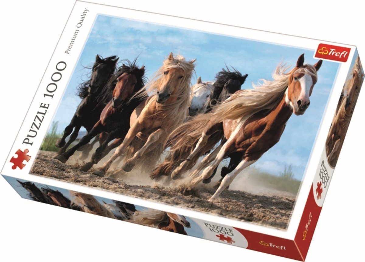 Gallopping horses / Trefl - 1000 pcs Legpuzzel