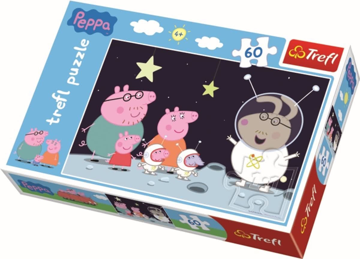 Journey to the Moon / Peppa Pig - 60 pcs Legpuzzel