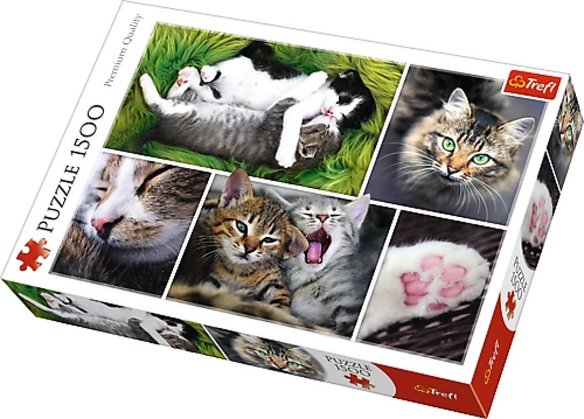 Katten Collage, 1500 stukjes Puzzel