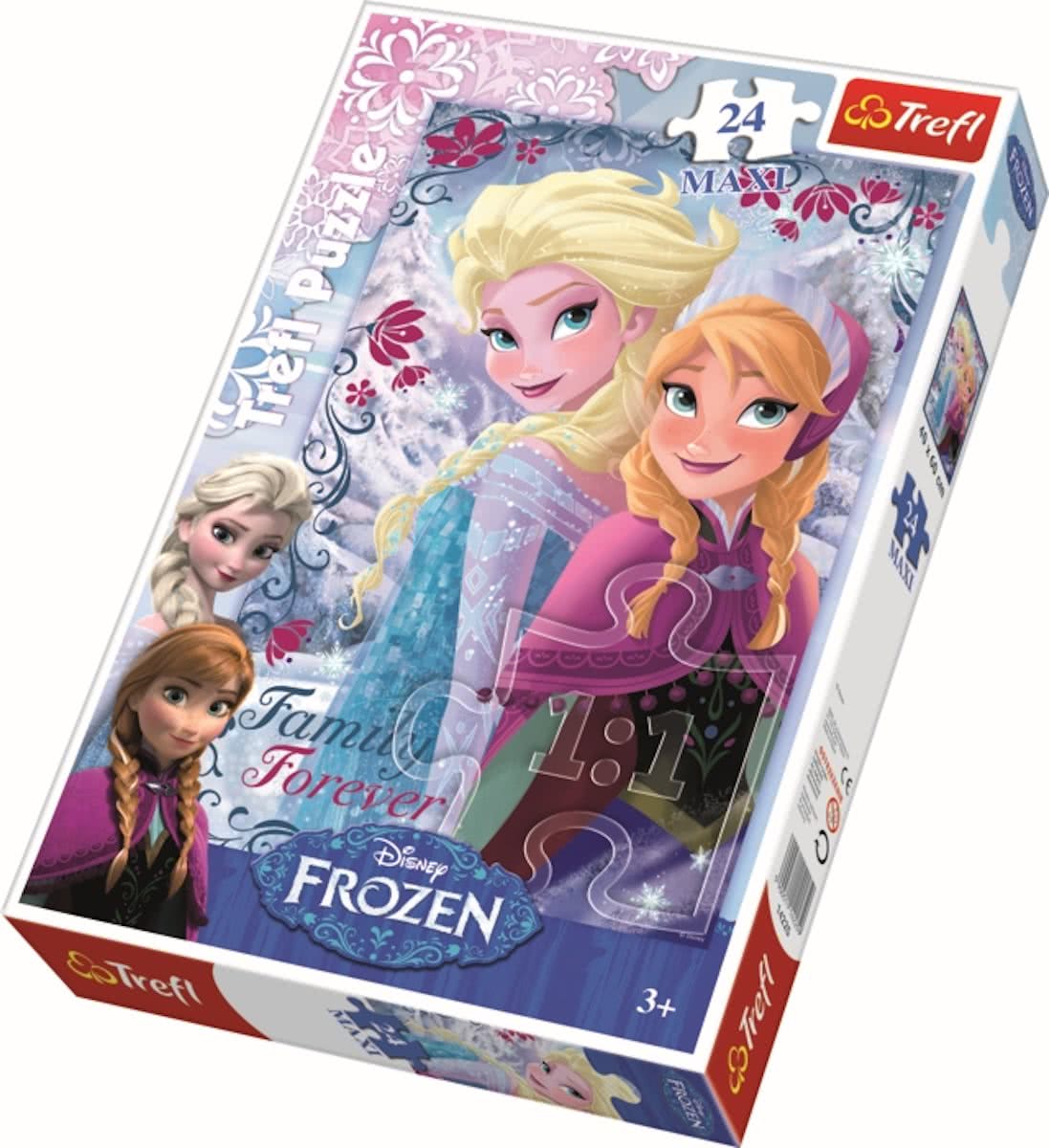 Maxipuzzel 24 pcs - Sisters from the Frozen Land / Frozen Legpuzzel