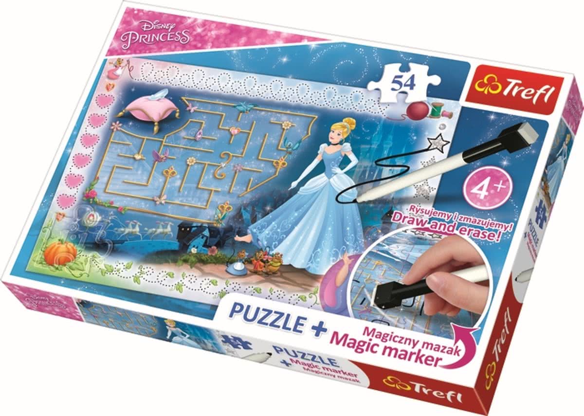 Puzzel met marker 54 pcs / Disney Princess Legpuzzel