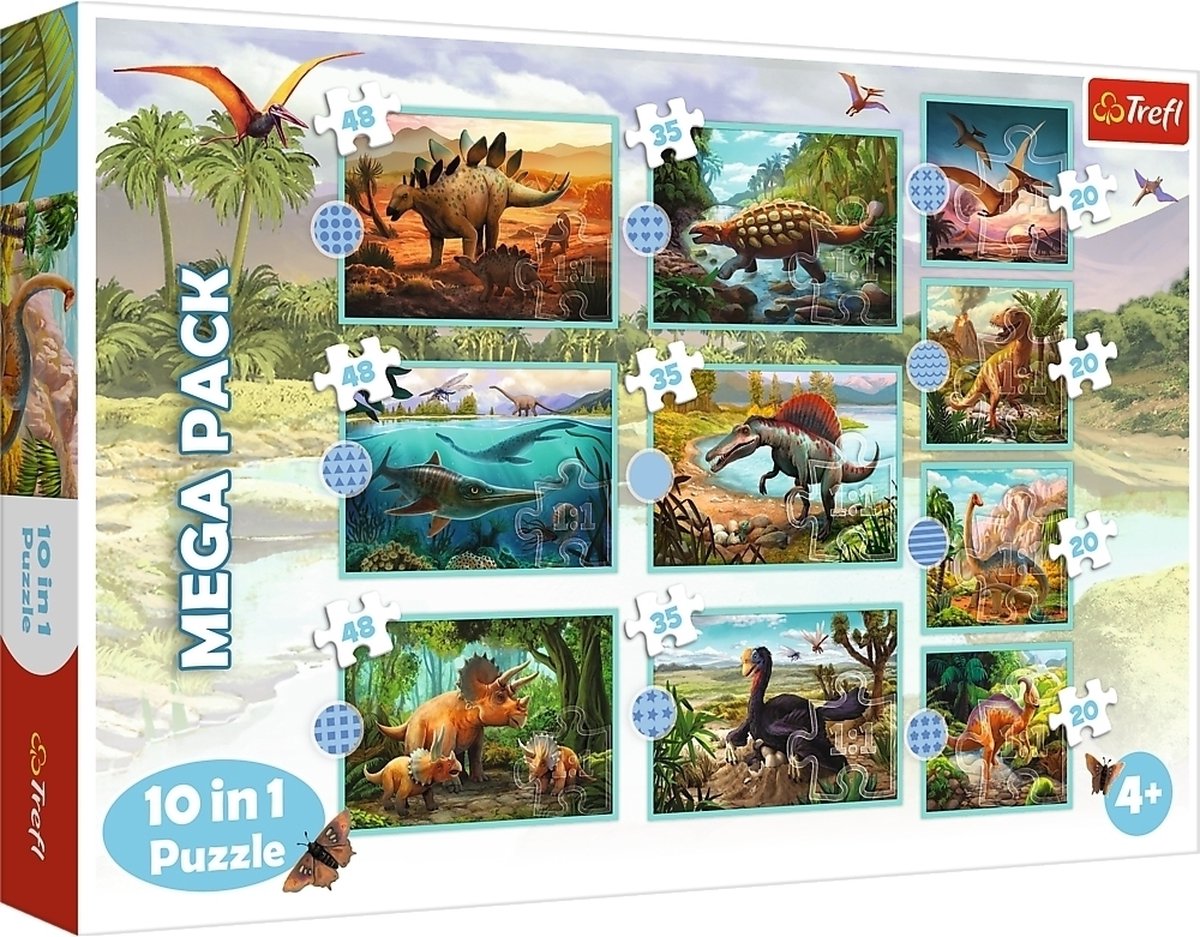 Trefl Dino`s 10-in-1 puzzel - 20/35/48 stukjes