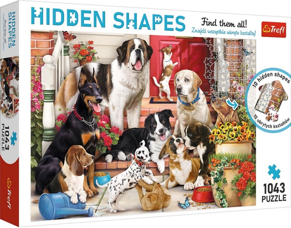 Trefl Hidden Shapes Puzzel Honden 1043 Stukjes