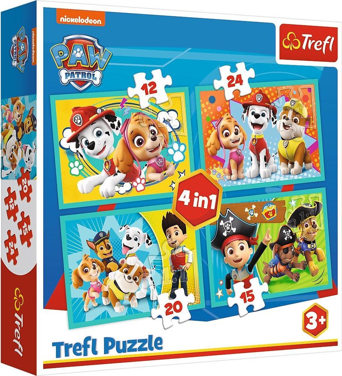 Trefl Legpuzzel Paw Patrol: 12/15/20/24 stukjes