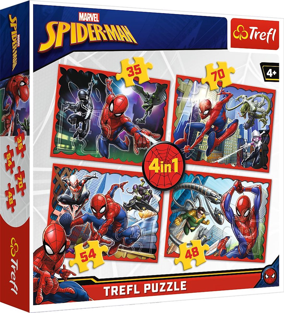 Trefl Spider-Man - 4 in 1 puzzel