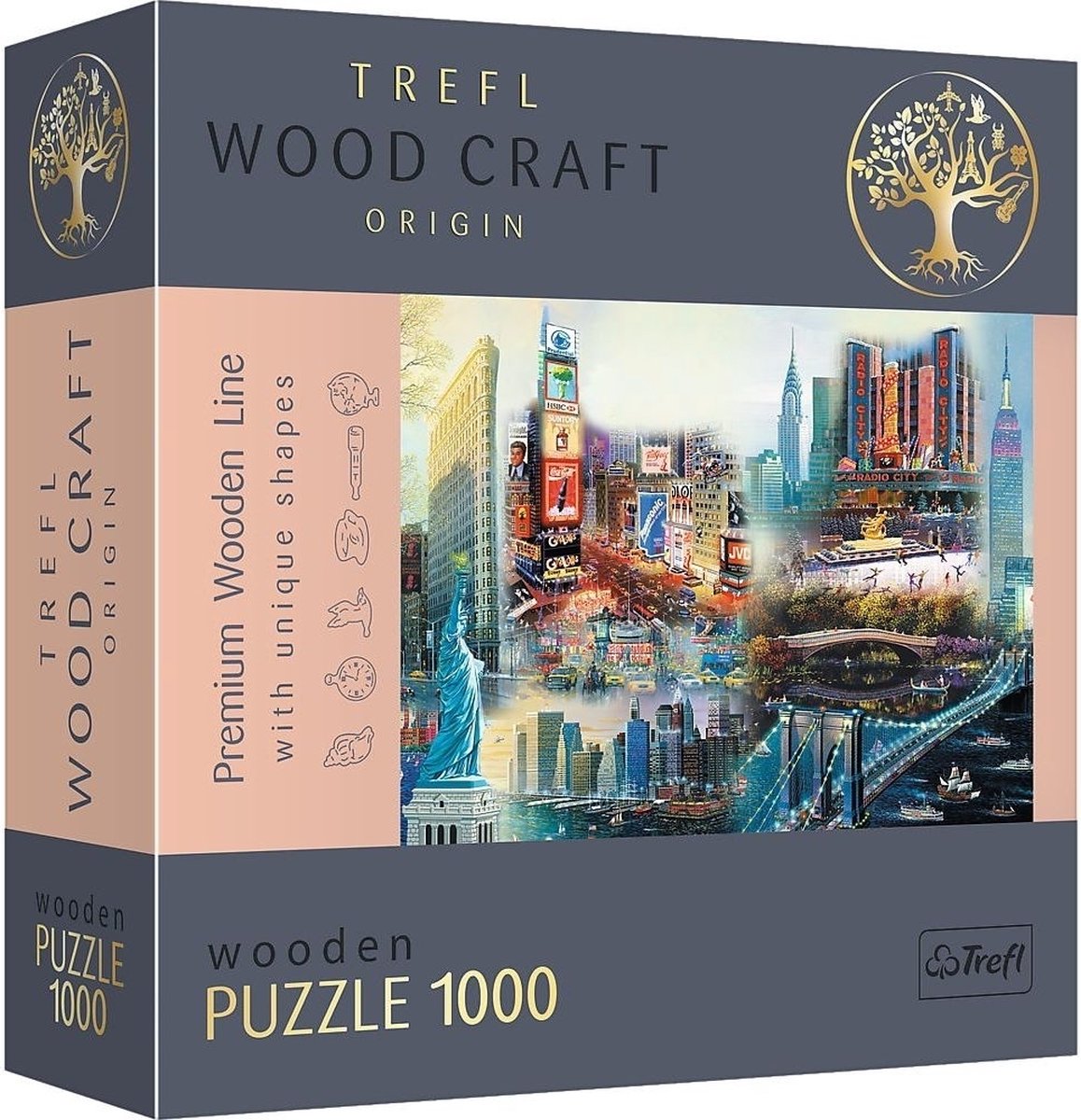 Trefl hout New York puzzel - 1000 stukjes