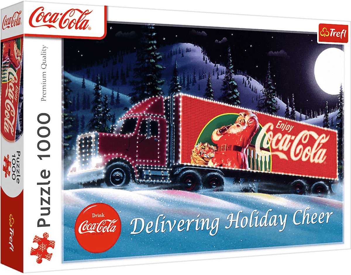 Trefl puzzel 1000 stukjes - kerst caravan Coca-Cola - legpuzzel.