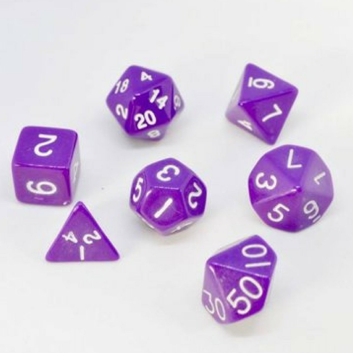 Dobbelstenen Set voor Dungeons & Dragons / 7-delige Polydice / Paars