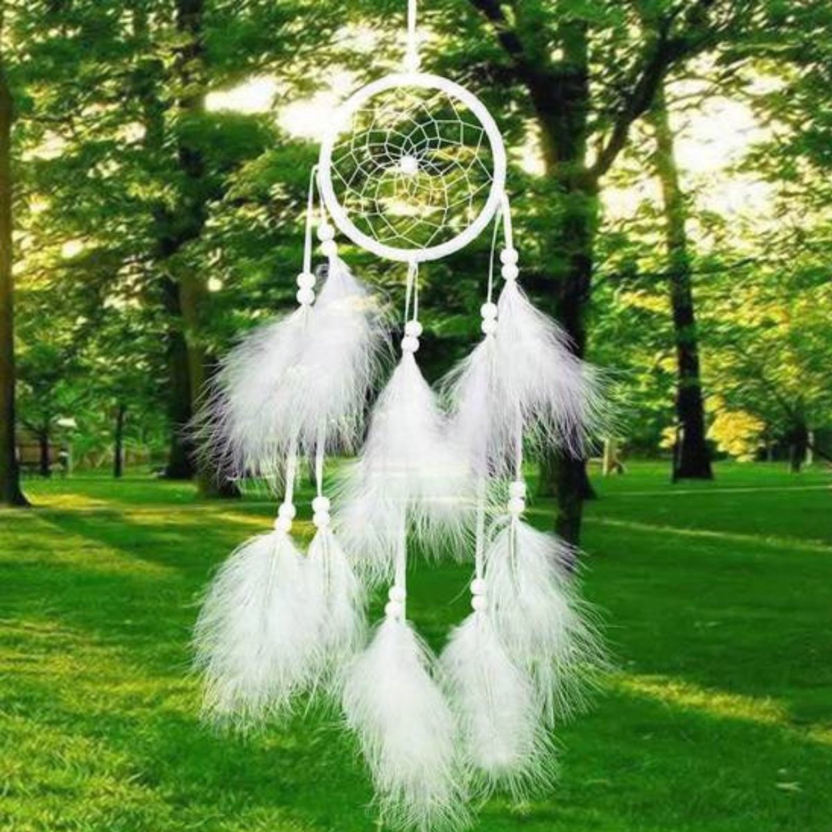 Dromenvanger met Witte Veren / Dreamcatcher met Witte Veren - G&S