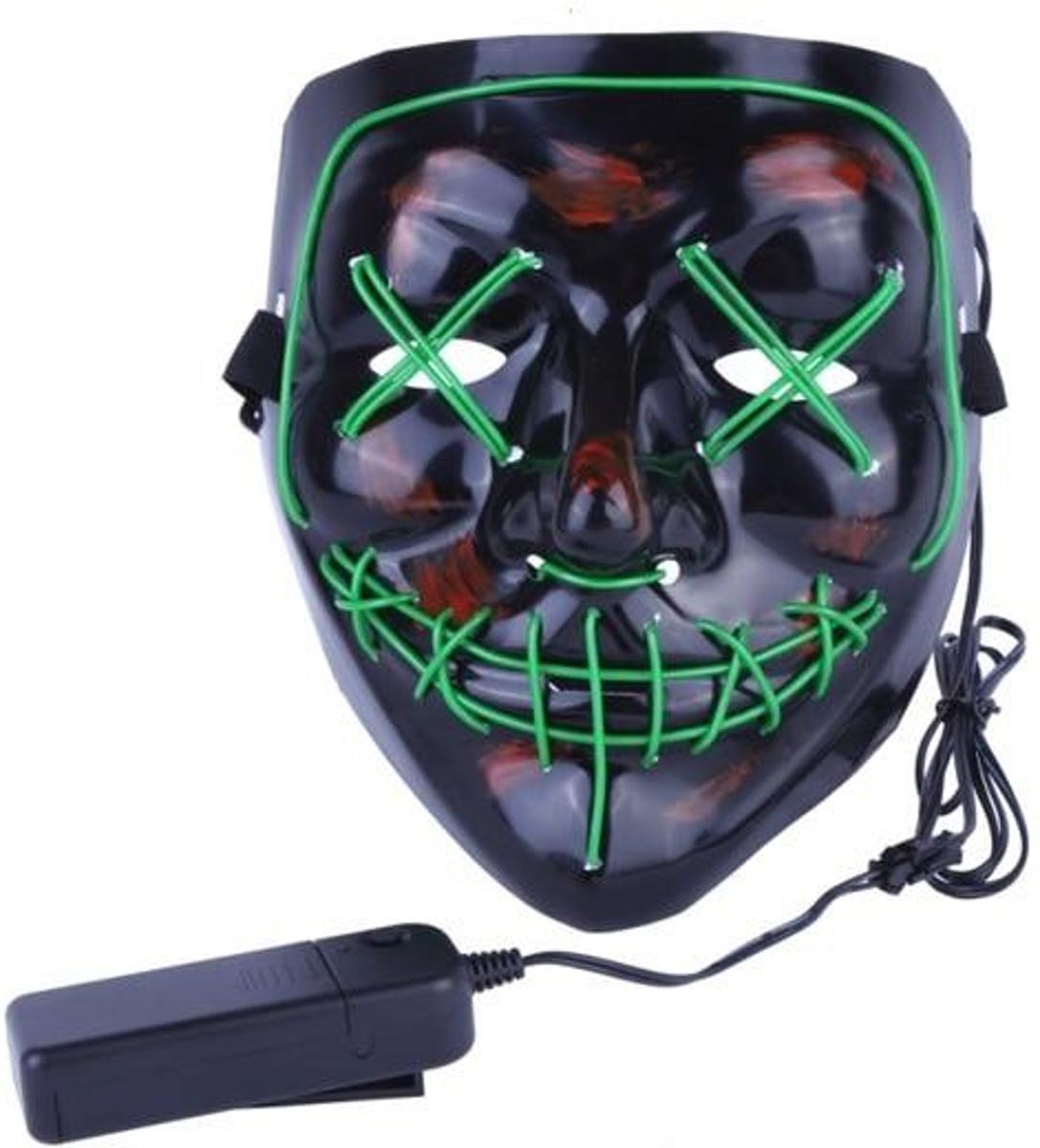 HALLOWEEN LED-MASKER VOOR VAKANTIES SCHIJNT IN HET DONKER China / groen