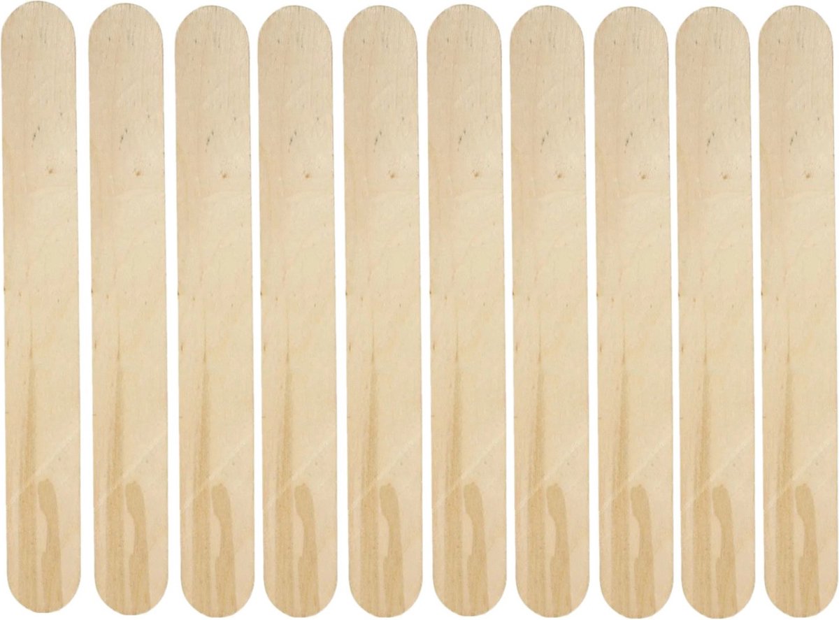 100x naturel hobby knutsel houtjes/ijslollie stokjes 20 x 2,5 cm - Knutselstokjes/sticks
