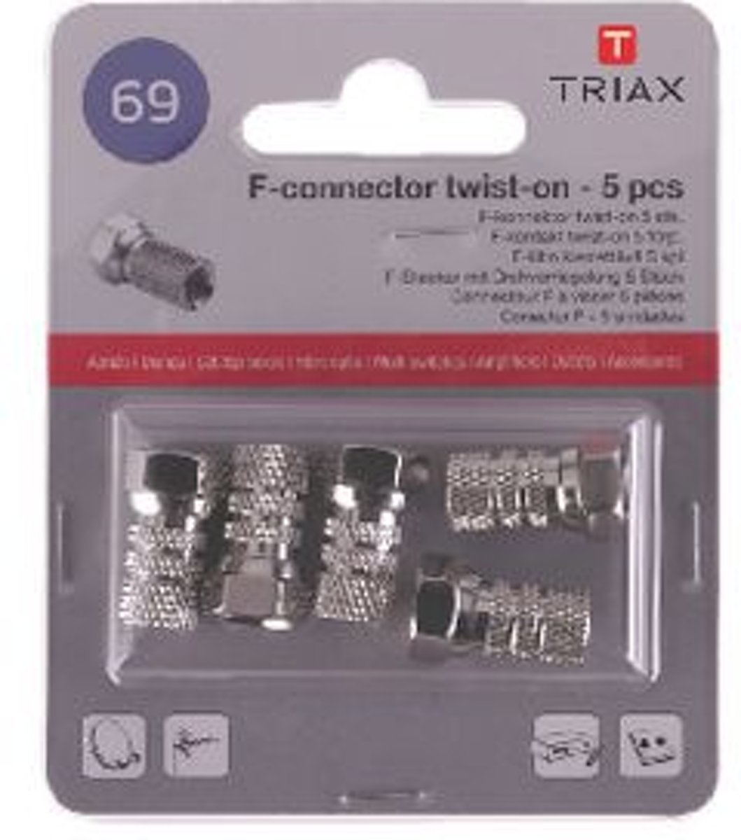 Coax-Adapter F-Connector Female - F-Connector Male Aluminium