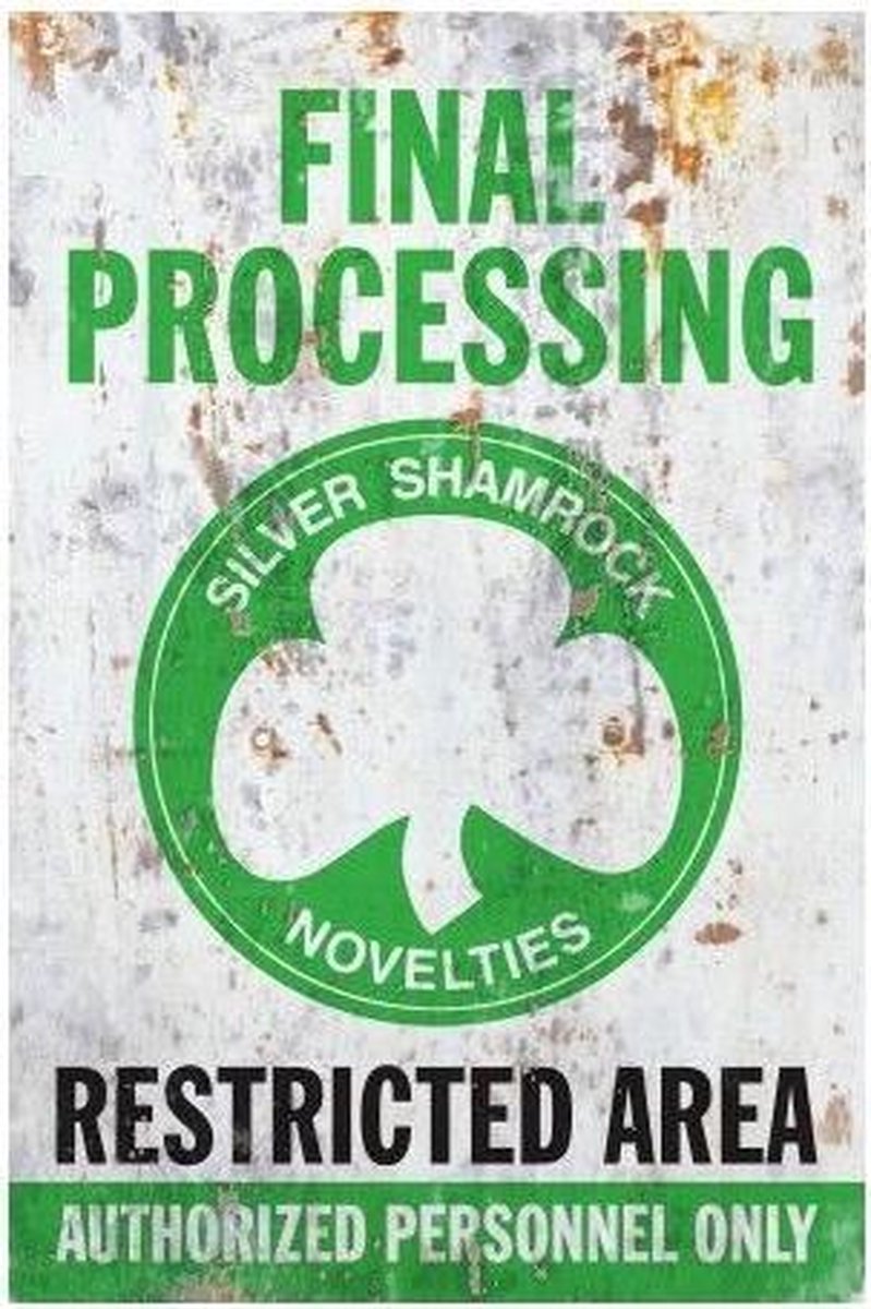 Halloween 3: Silver Shamrock Final Processing Metal Sign