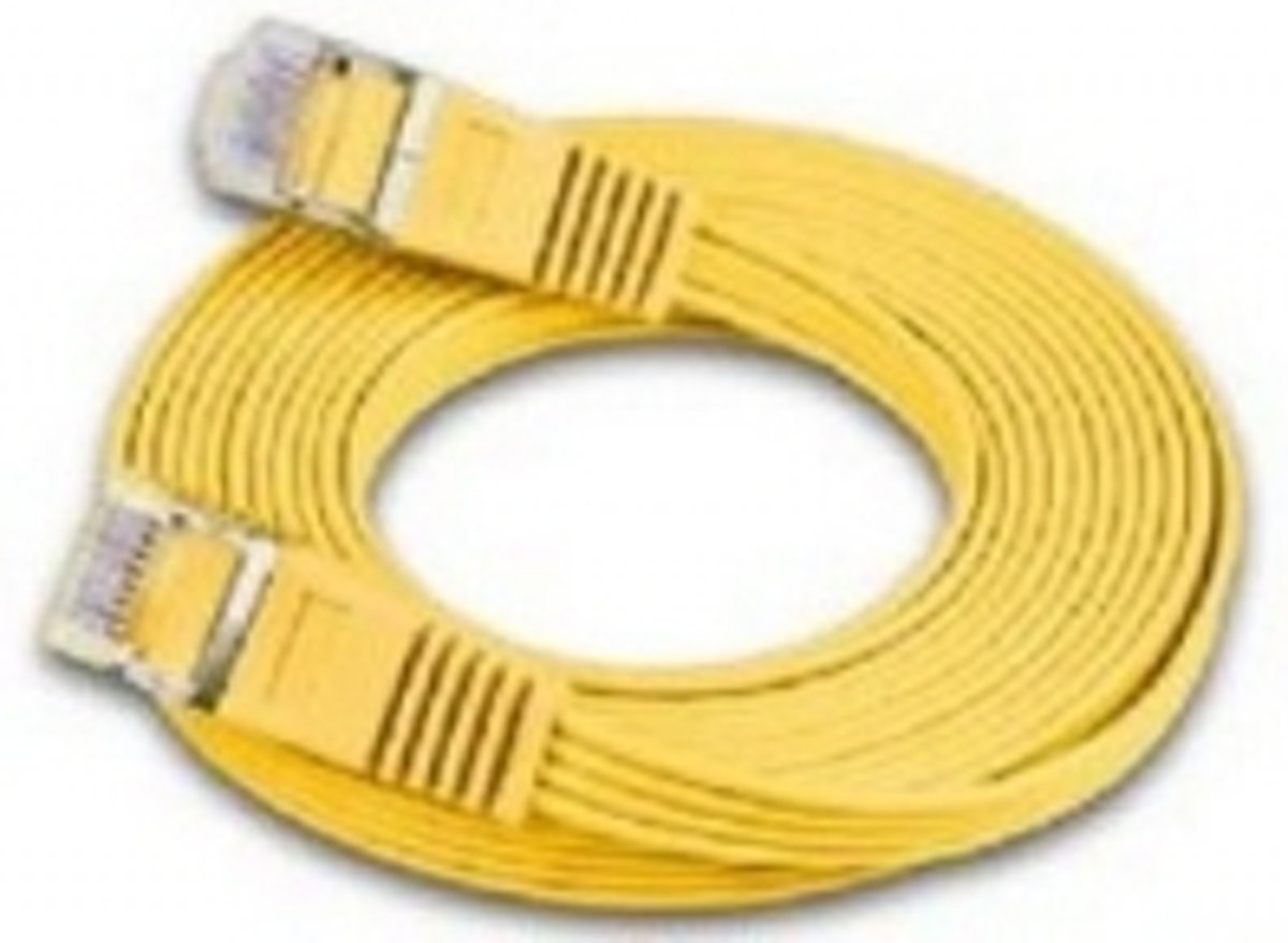 Triotronik Cat 6, 0.1m netwerkkabel 0,1 m Cat6 U/UTP (UTP) Geel