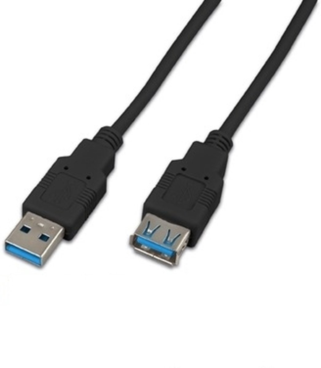 Triotronik USB 3.0 A-A MF 1.0 SW USB-kabel 1 m USB A Zwart