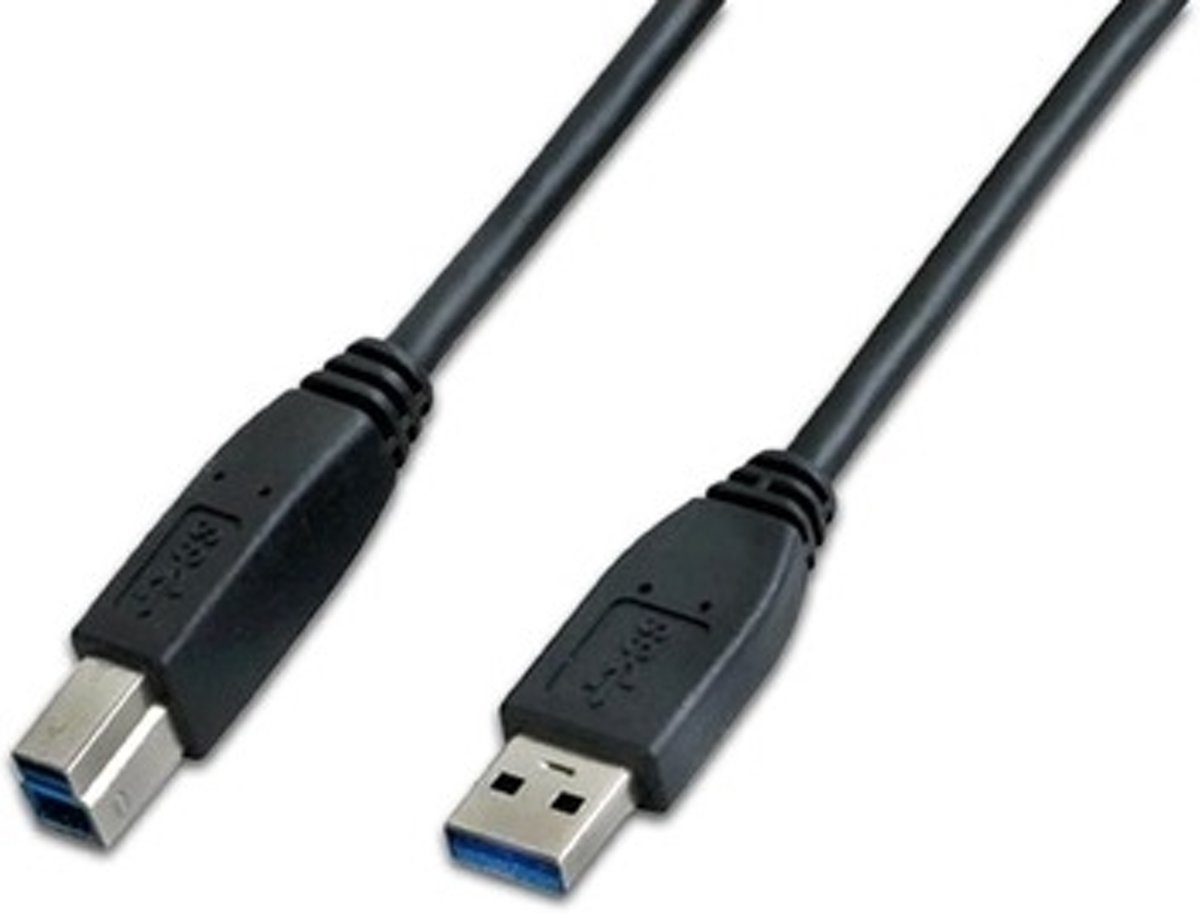 Triotronik USB 3.0 A-B MM 1.8 SW USB-kabel 1,8 m USB A USB B Zwart