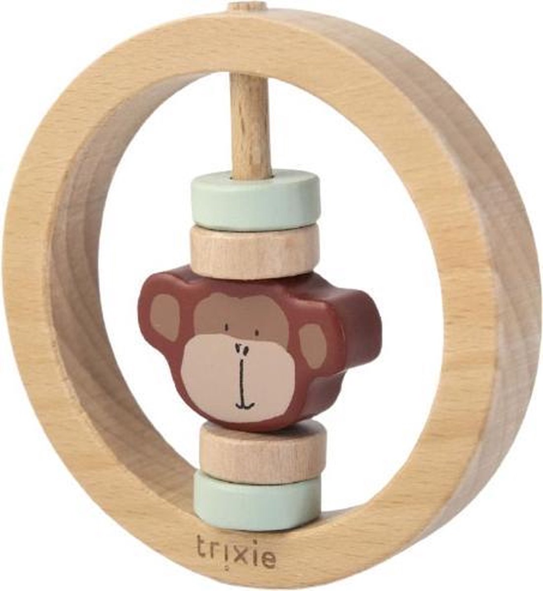 Trixie Rammelaar Mr. Monkey Junior 9 Cm Hout Naturel/bruin