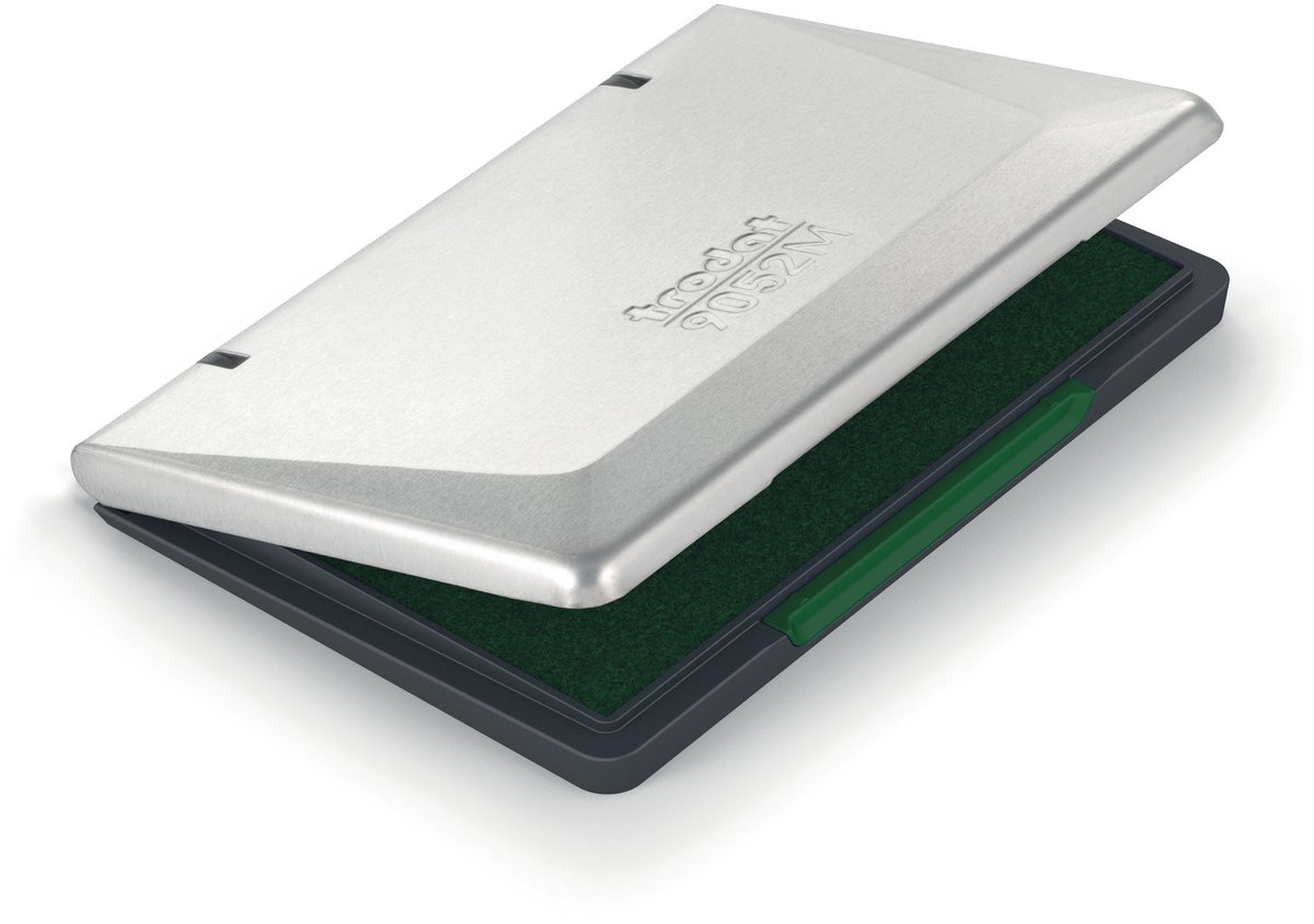 Inktkussen trodat metaal 9052m 110x70mm groen