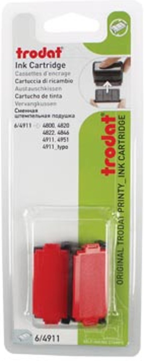 Trodat vervangkussen rood voor stempel 4911/4820/4822/4846