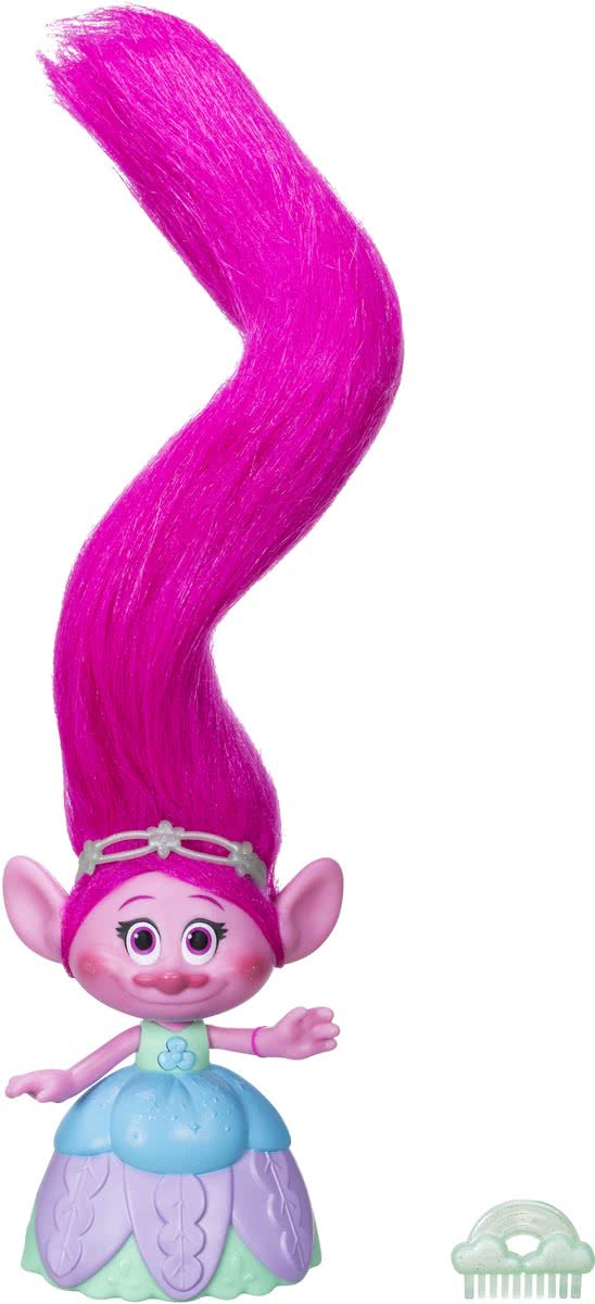 Trolls Haar in de lucht Poppy - Speelfiguur - 22 cm