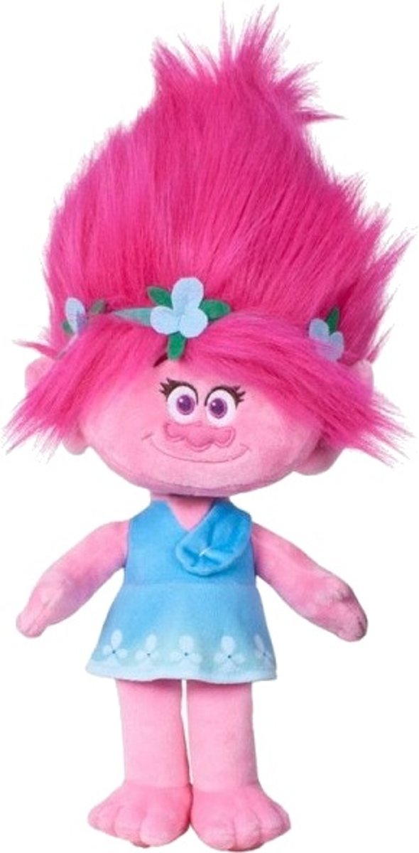 Trolls Poppy met echt haar Pluche knuffel 40 cm