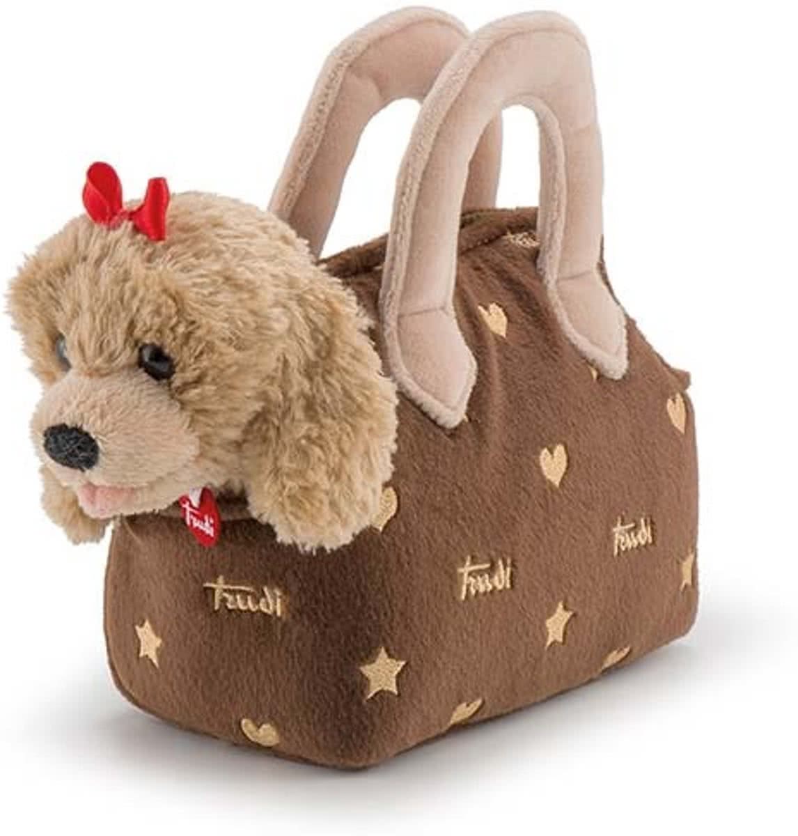 Trudi Knuffel Hond Cocker In Tas 20 Cm Bruin