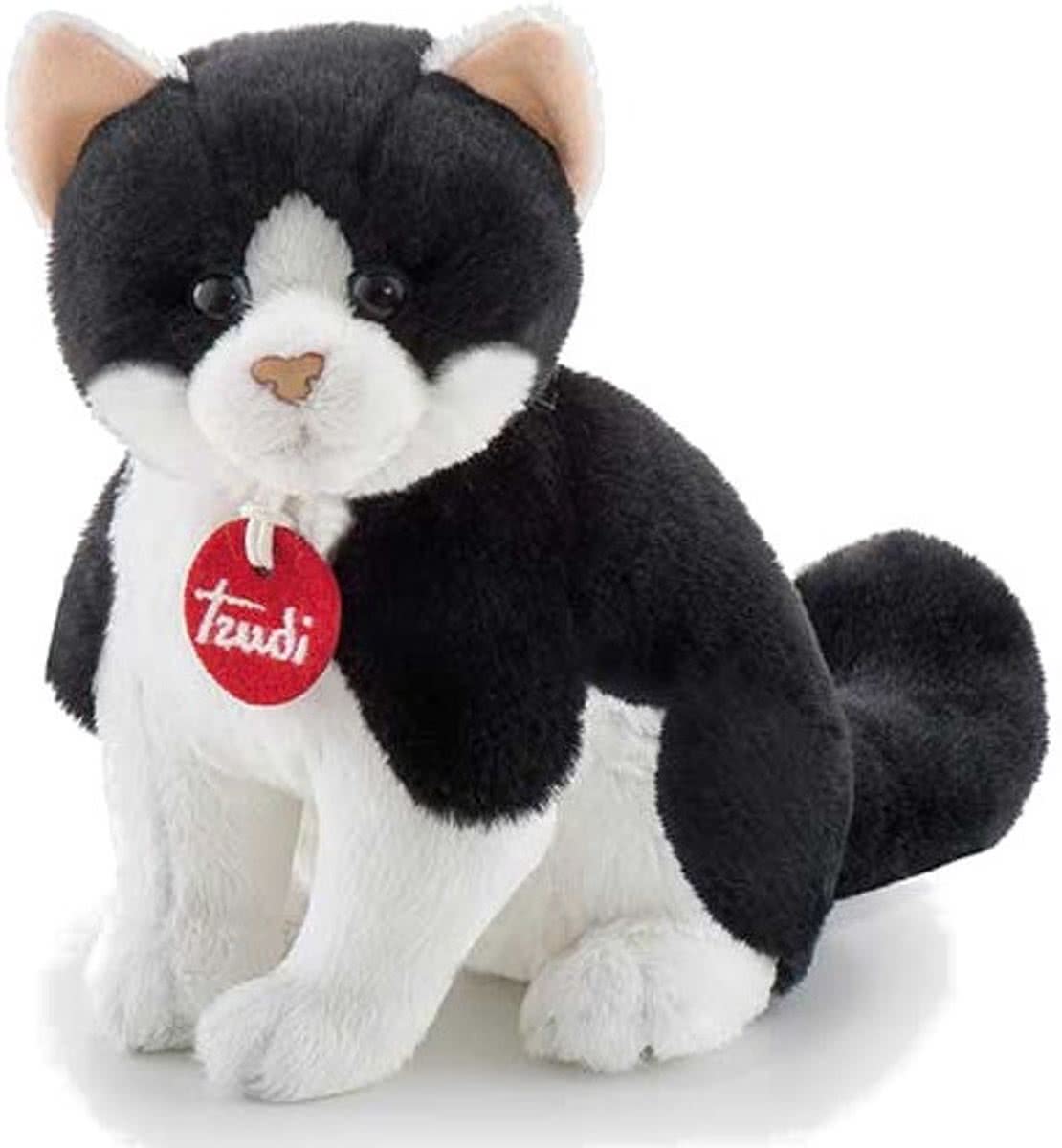 Trudi Knuffel Kat Zwart/wit 20 Cm