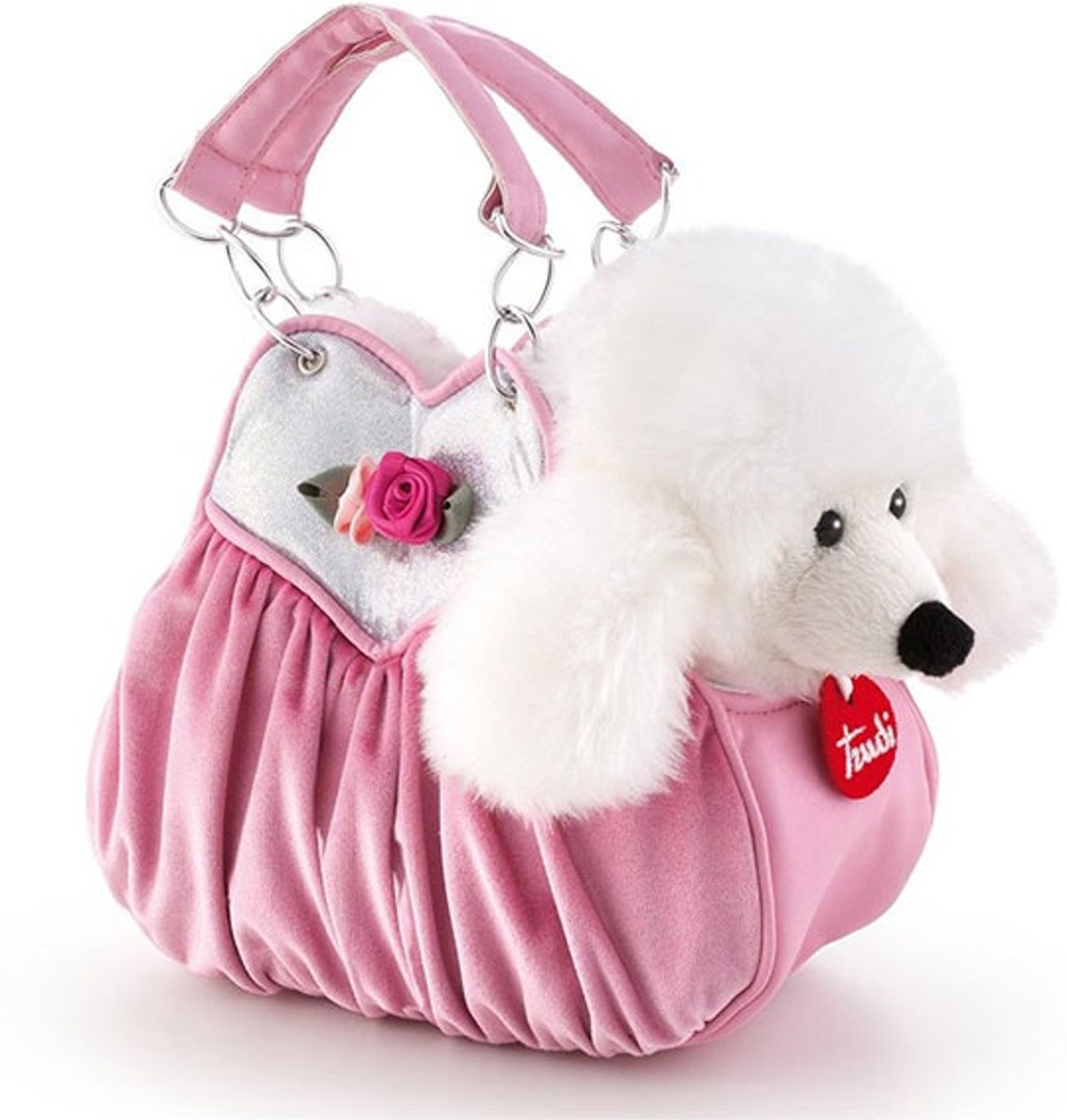 Trudi Knuffel Poedel In Tas 22 Cm Roze