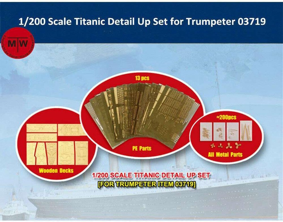 1:200 Trumpeter 66600 Titanic Ship - Detail Up Set for Trumpeter 03719 Accessoires set