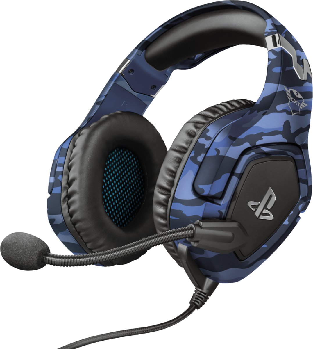 GXT 488-B Forze - PS4 Official Licensed Game Headset - Camo Blauw