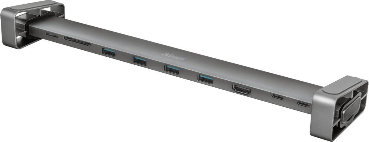 Trust Dalyx Aluminium USB-hub 10-in-1 voor Macbook &  Chromebook met USB-C