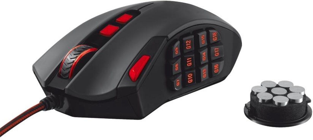 Trust GXT 166 Runa - MMO Laser Gaming Muis - Zwart (PC)