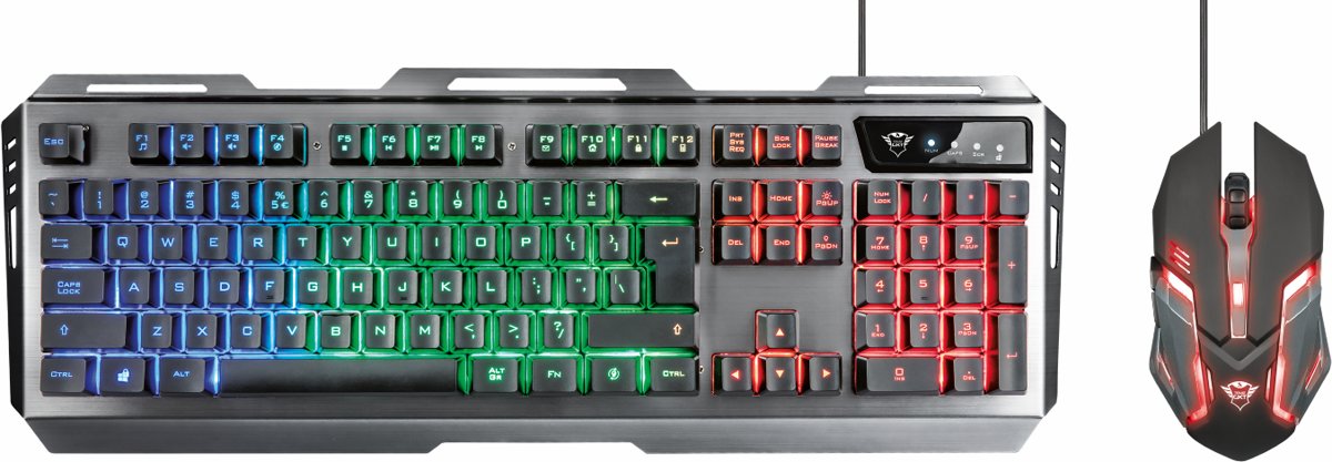 Trust GXT 845 Tural - Gaming Toetsenbord & Muis - Qwerty